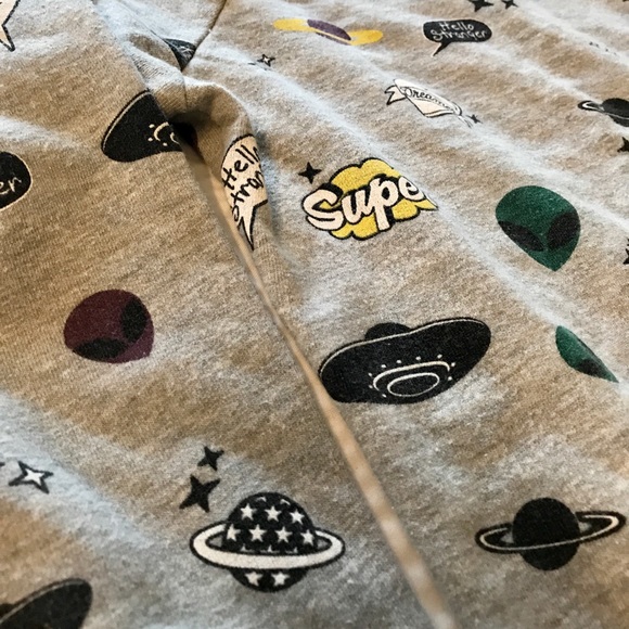 H&M Divided Sweater Aliens UFOs S Yin Yang Cosmic - Picture 2 of 7